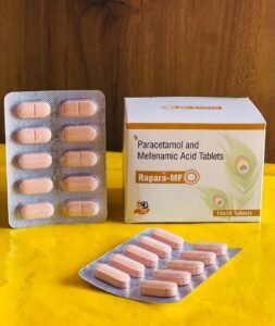 Rapara™-MF Paracetamol 325 Mg Mefanamic Acid 500 Mg Rapara™-MF Radwin Biotech Top Pharmaceutical company of India Top PCD Pharma Franchise Company ISO GMP GLP certified WHO GMP Certified